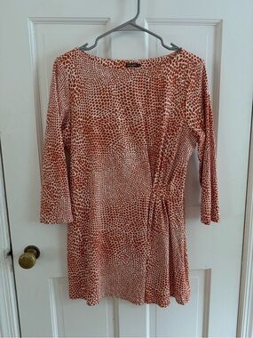J. McLaughlin Spot-Print Long Sleeve Tunic top - size M